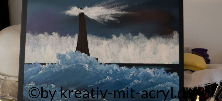 Lighthouse & Ocean Waves: Ein Leuchtturm trotzt der Kraft der Elemente und den gewaltigen Wellen der stürmischen See.