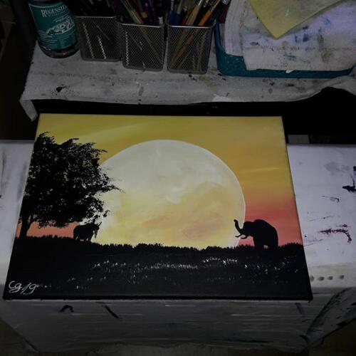 Abendstimmung-Savanne