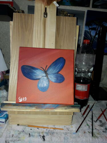 Blauer-Schmetterling